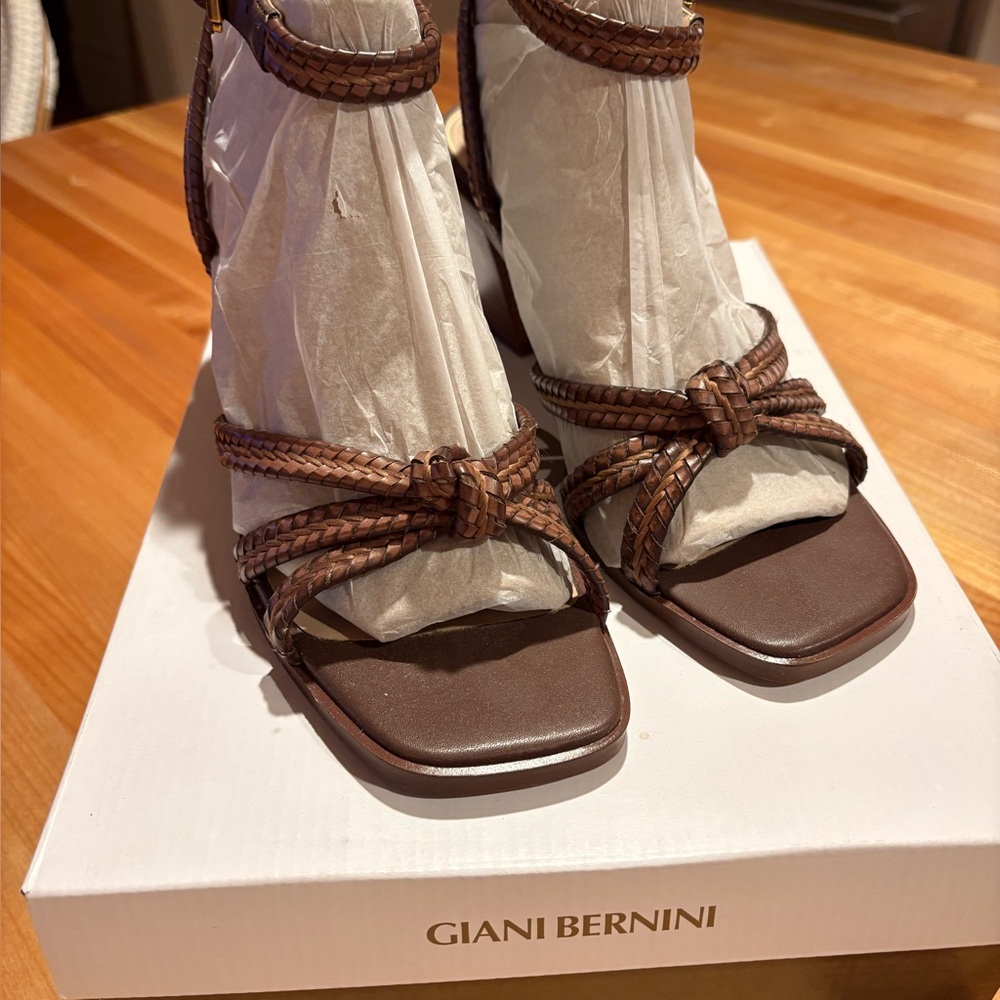 Giani Bernini Dark Brown Braided Women's Sandals